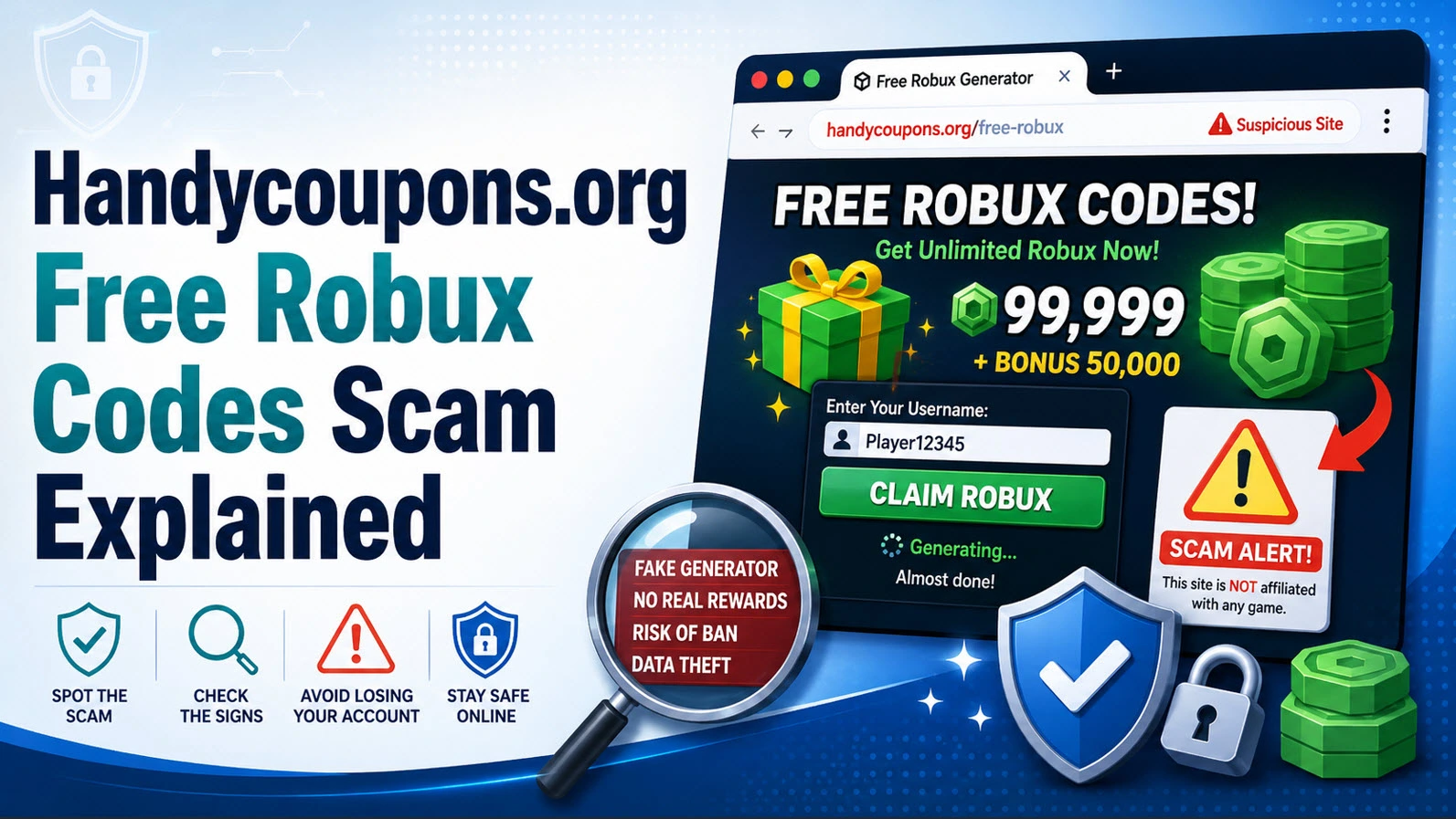 Handycoupons.org Free Robux Codes Scam