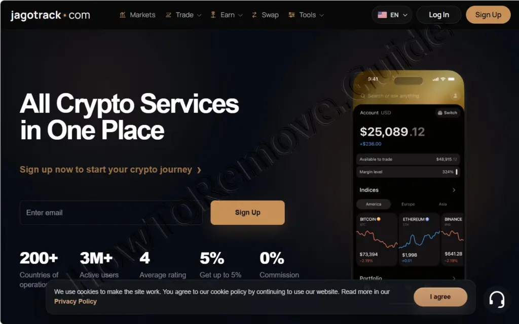 Jagotrack.com Scam Crypto
