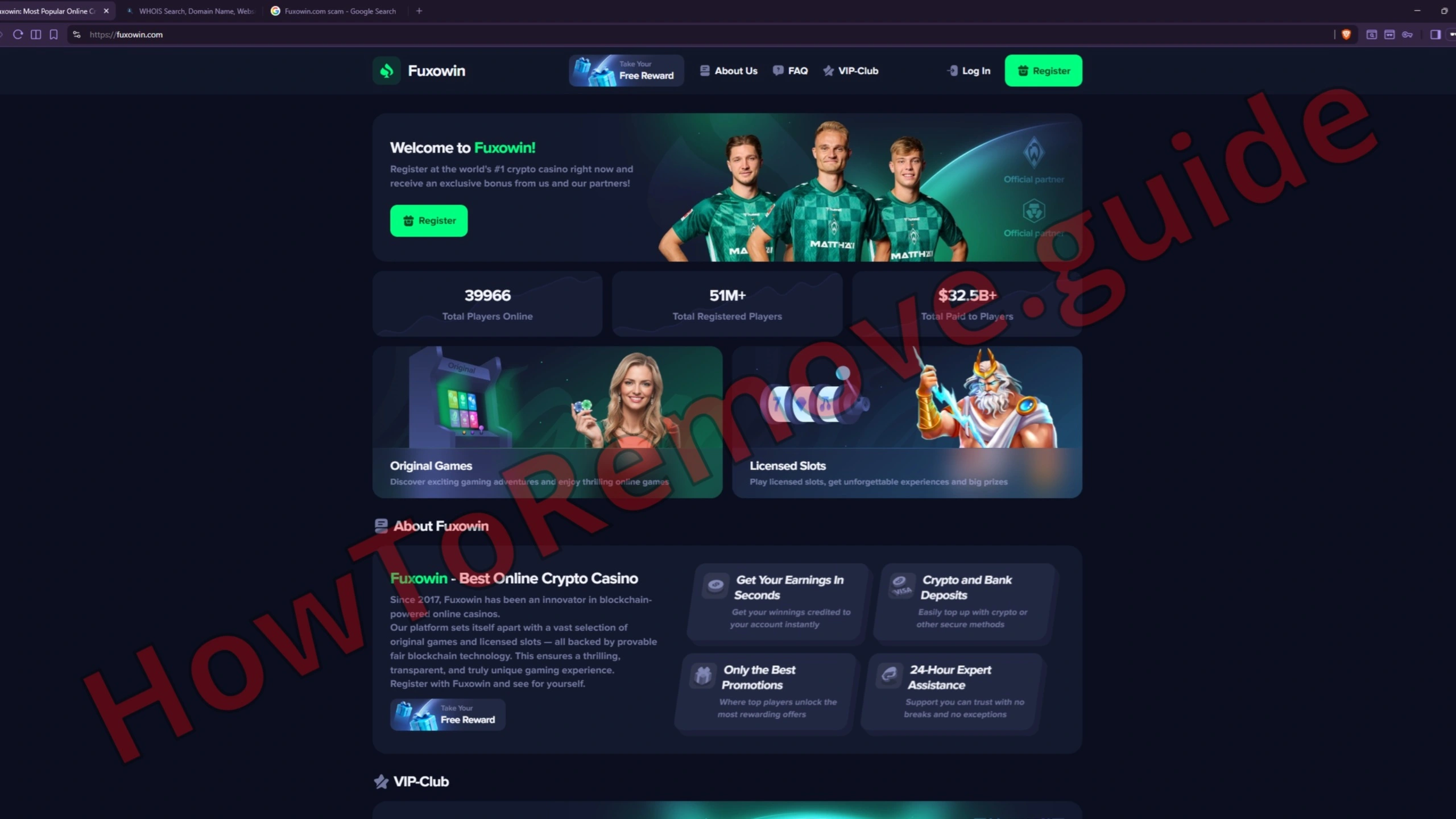 Fuxowin scam